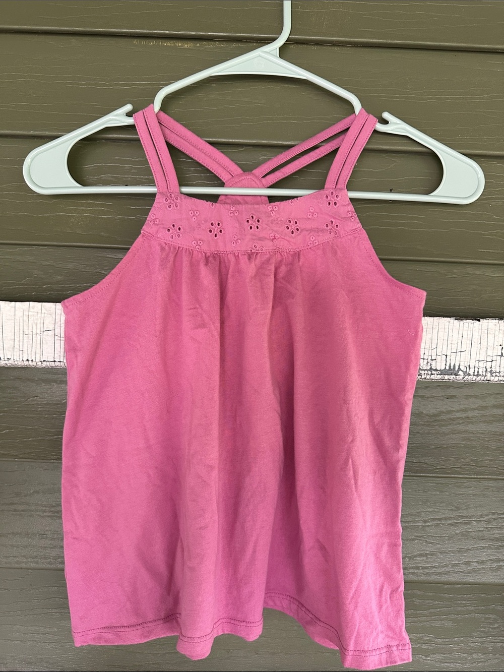 OshKosh B'gosh Pink Eyelet Tank Top